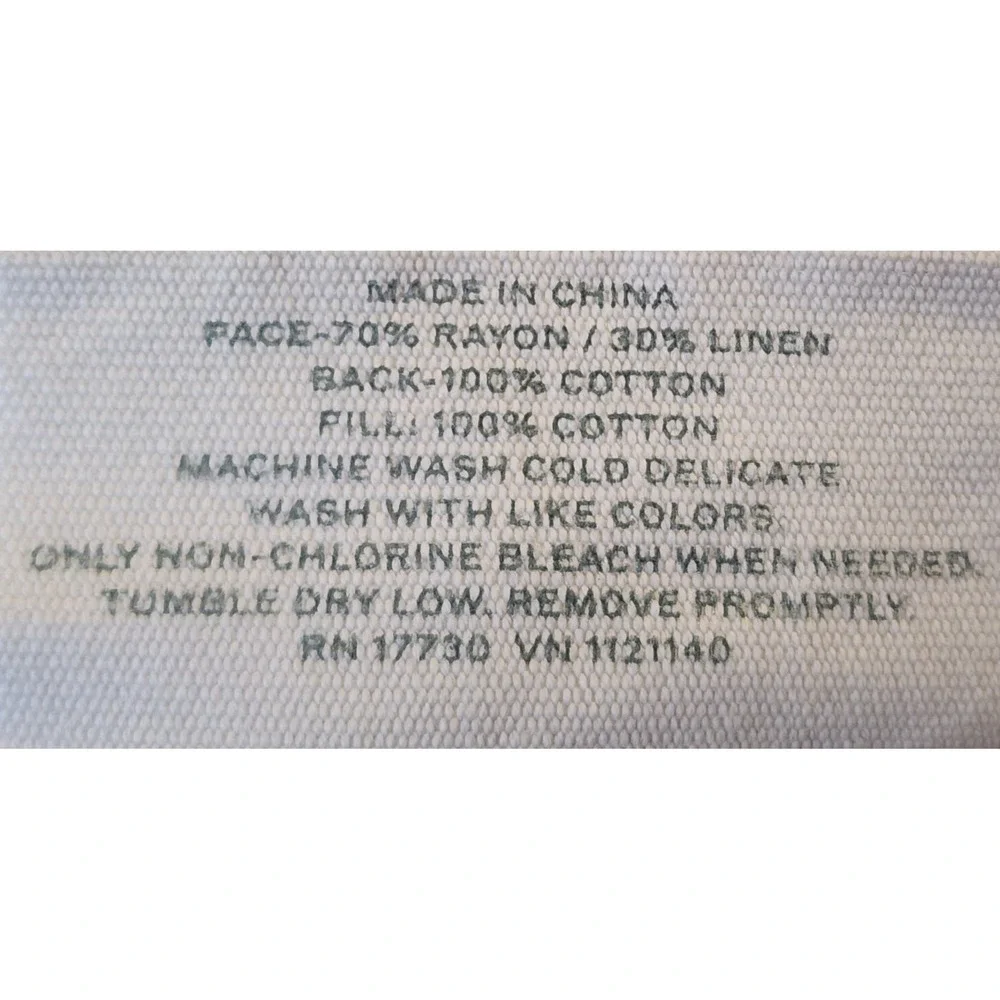Casaluna Cream Quilted Linen Blend Pillow Sham Standard 20x26 Neutral Modern